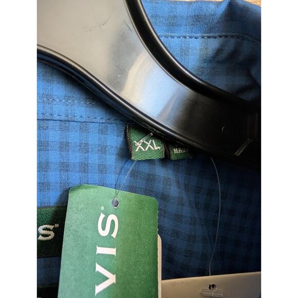 Orvis Shirt Mens 2XL Blue Gingham Single Chest Pocket Long Sleeve Button Down - Picture 3 of 5